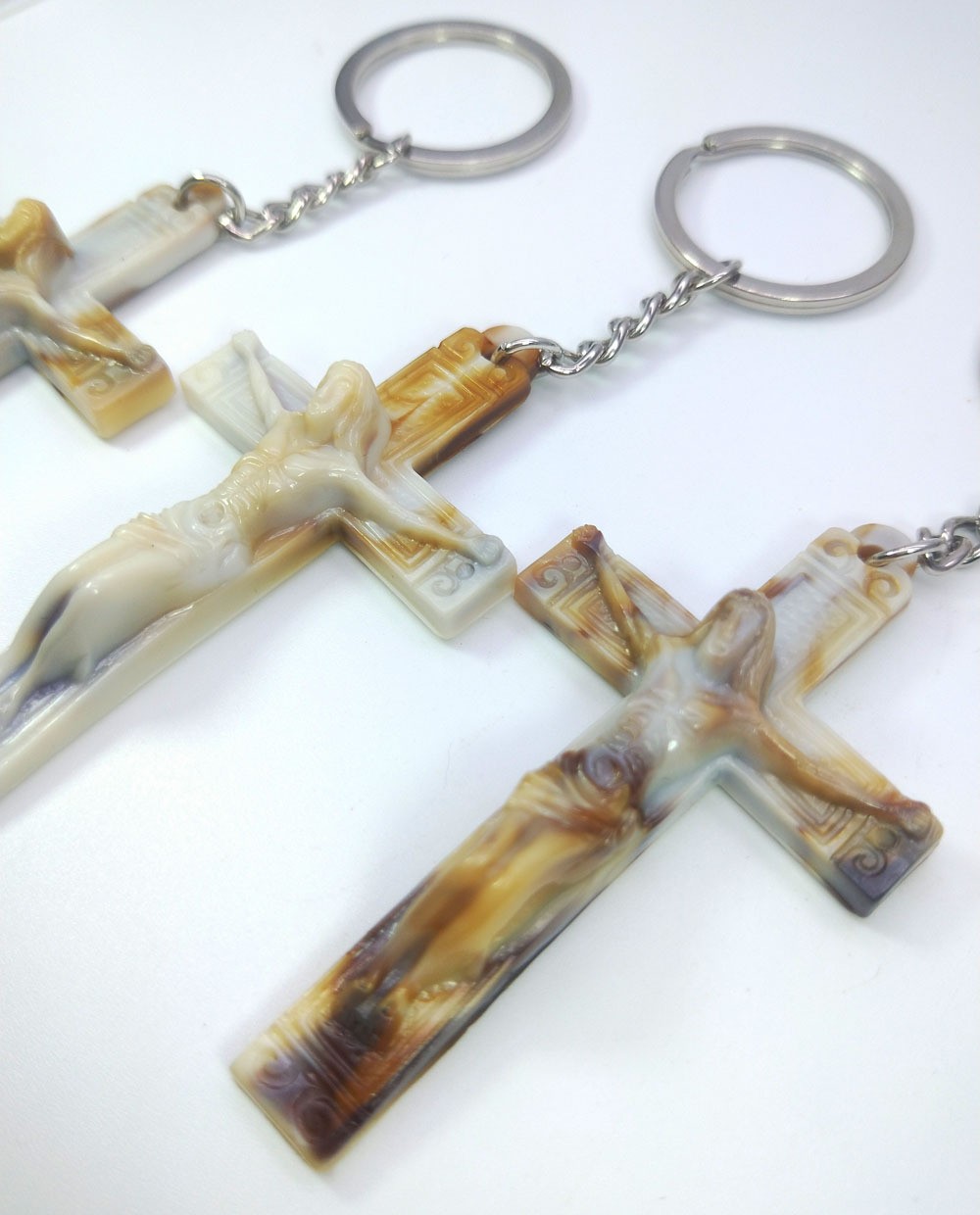 复古仿木十字架挂件锁匙扣饰品赠品礼品
