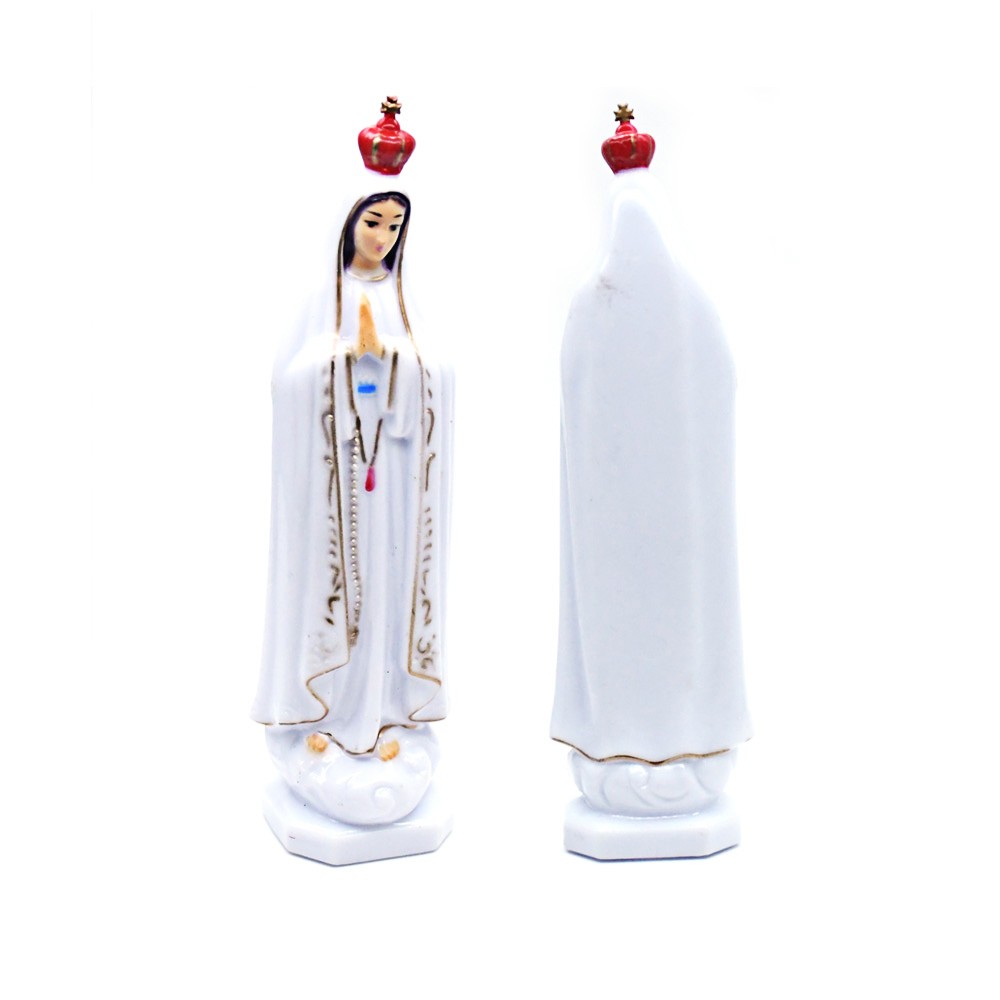 外销17cm Fatima白色法蒂玛塑料摆件祷告饰品摆台