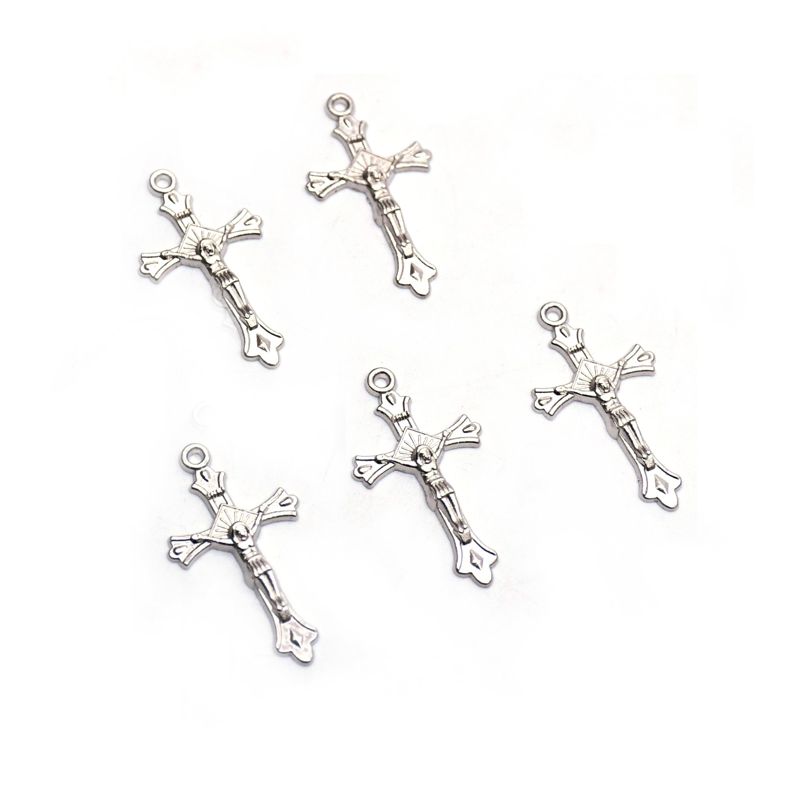 （20个每包）白K 十字架吊坠DIY饰品配件 项链吊坠