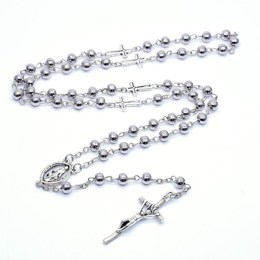 金属珠五端念珠项链十字架礼品赠品