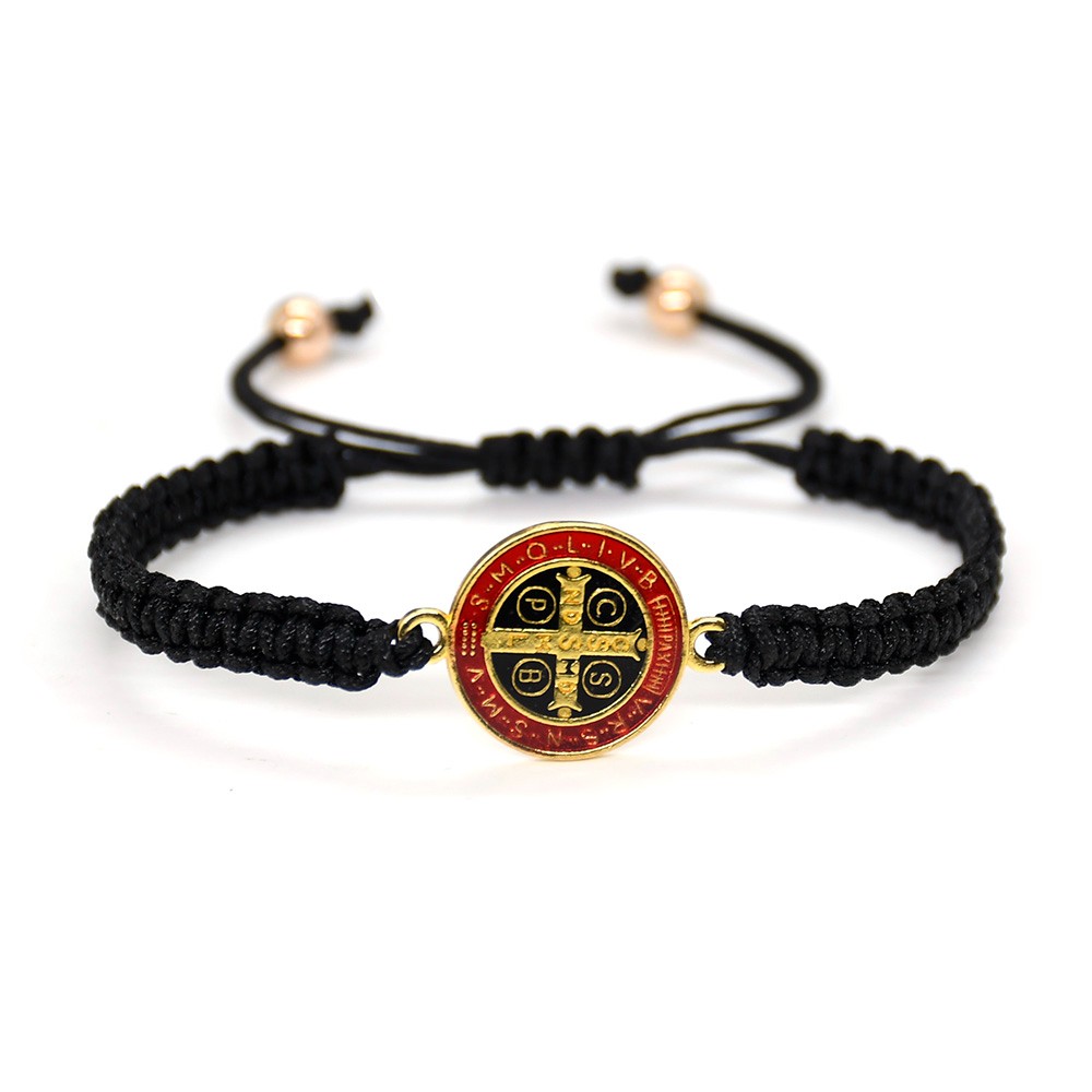 滴油ID手工中国结圣本笃手链　St. Benedict bracelet