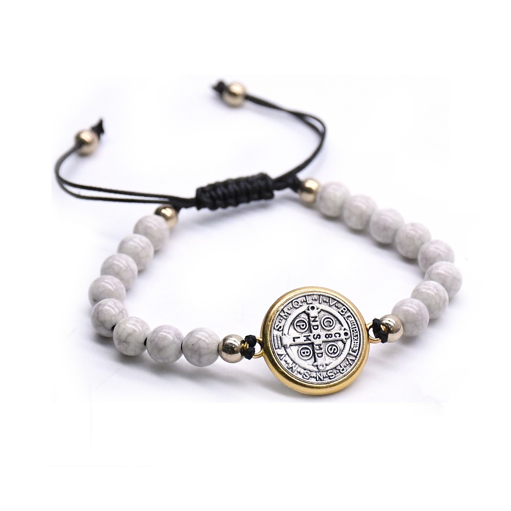 圣本笃念珠念松石串珠手链手串手环祈祷珠Rosary bracelet