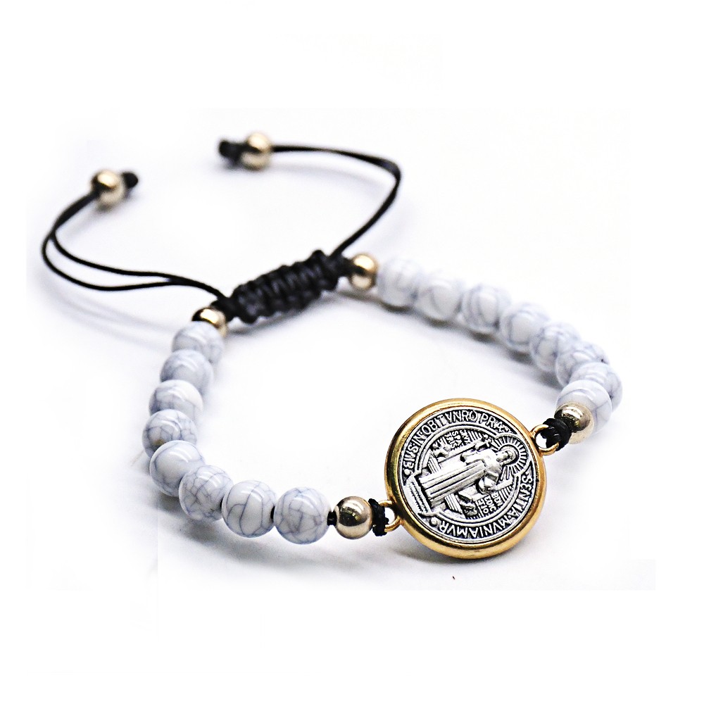 圣本笃念珠念松石串珠手链手串手环祈祷珠Rosary bracelet