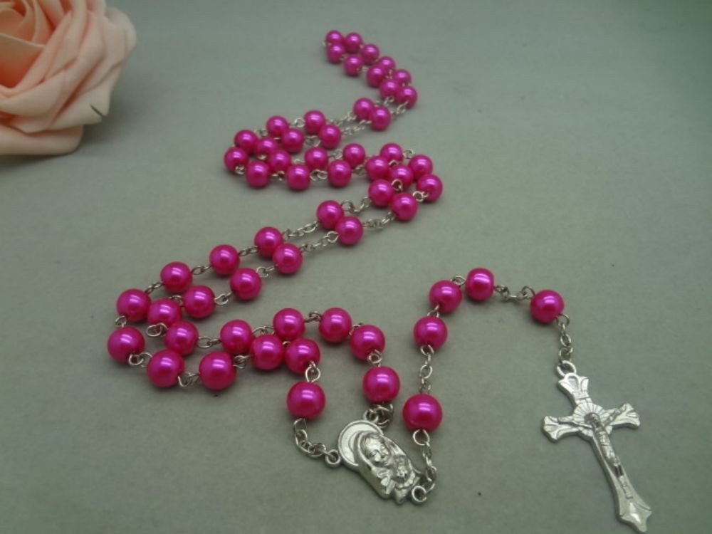 订做款500条起 珍珠念珠8MM念珠饰品批发 Rosary Beads