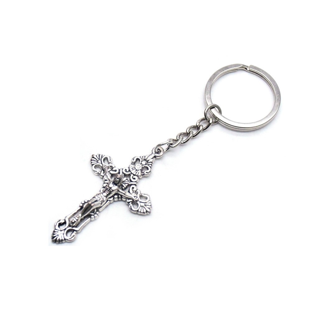 复古银宫廷风十字架钥匙扣挂件卡饰品旅游纪念品礼品赠品