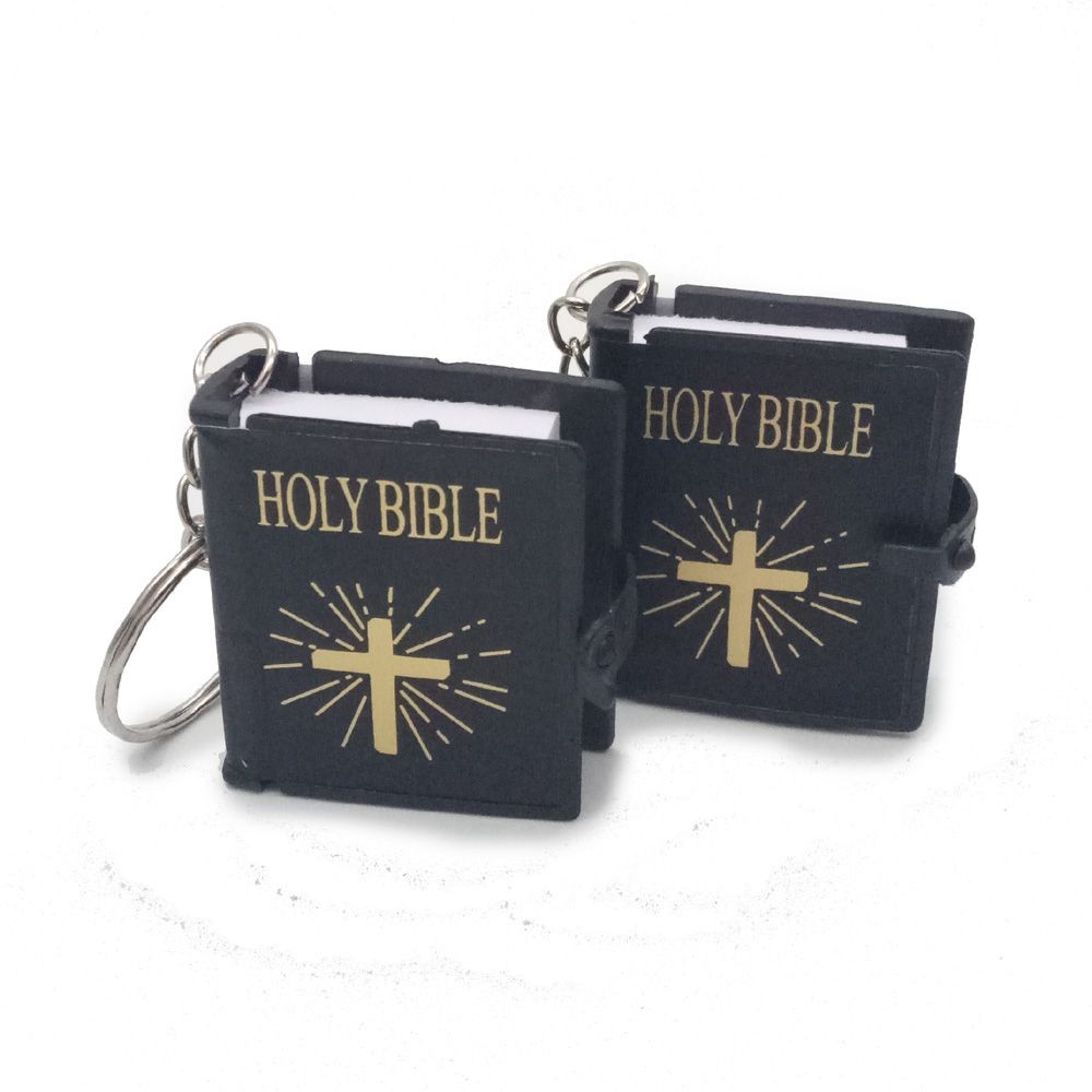 （黑）圣经小号3.4cm*4cm锁匙扣英文饰品礼品挂件赠品 锁匙扣环