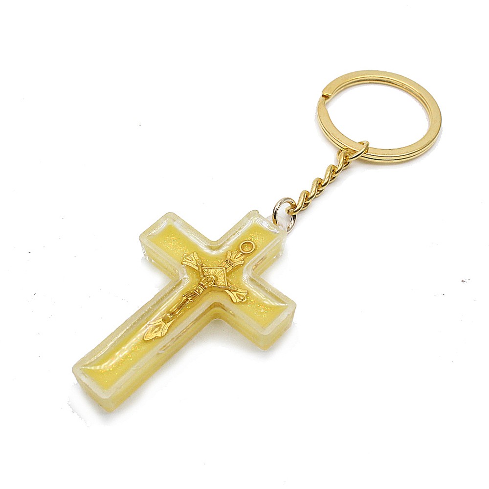 夜光塑料十字架挂件圈环饰品宗教圣地礼品
