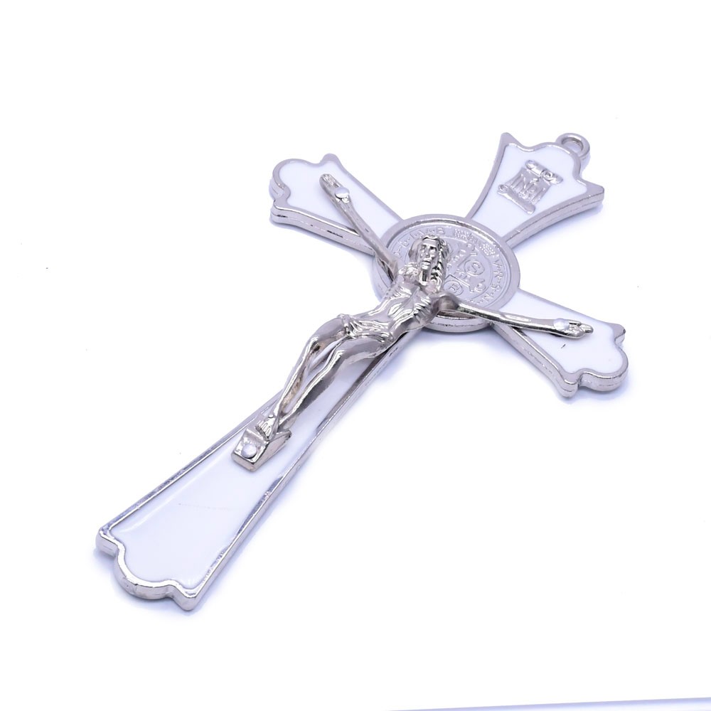 订货200个起(白K+白）9.2*19cm金属十字架挂件办公室家用摆件饰品