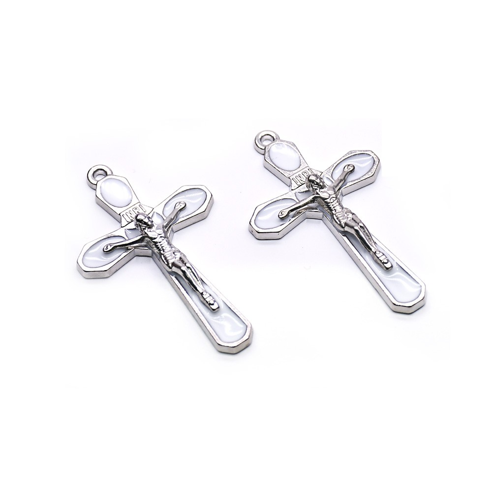（10个每包）十字架挂饰配件念珠项链DIY饰品配件吊坠