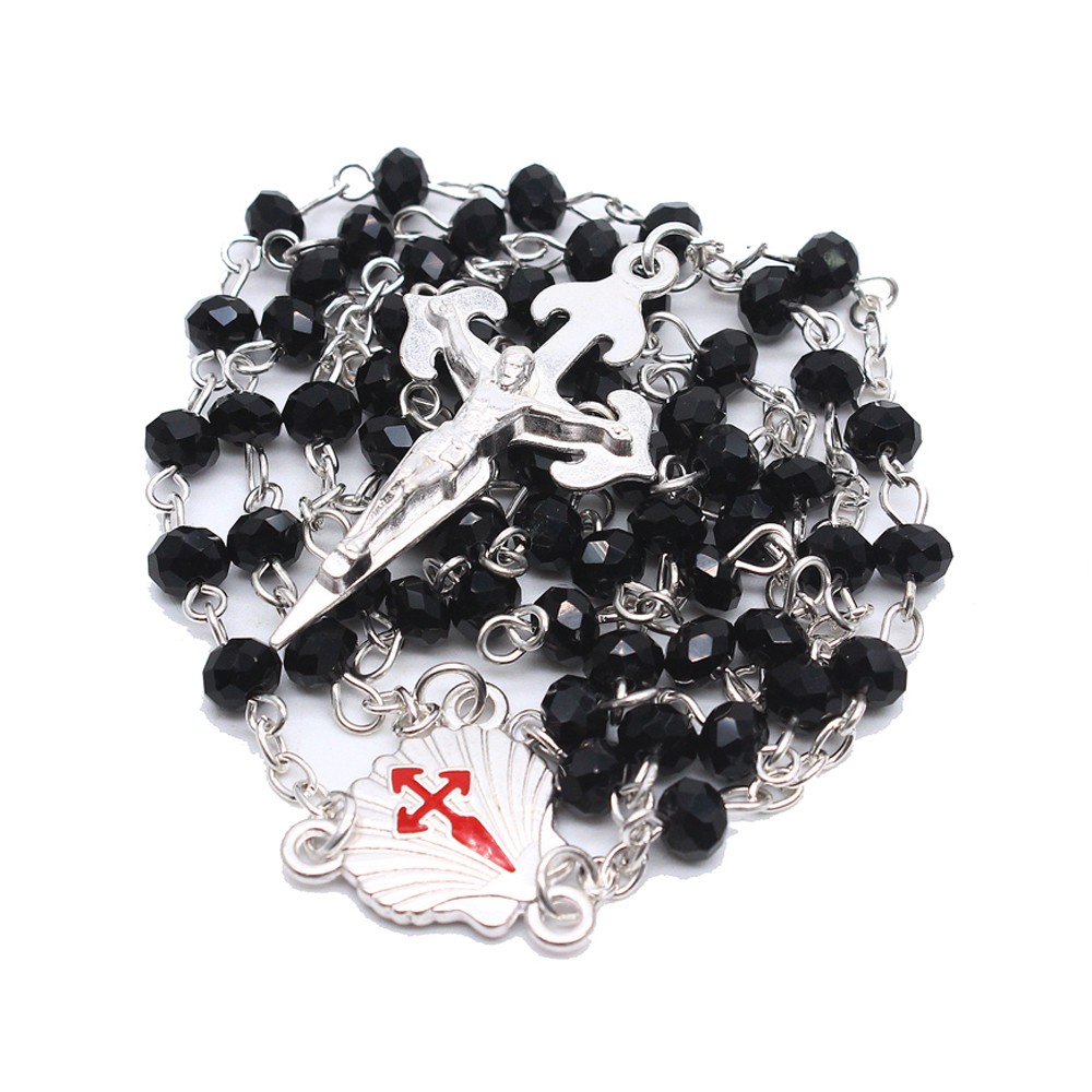 4*6mm 水晶念珠项链圣地亚哥SANTIAG Rosary祈祷珠