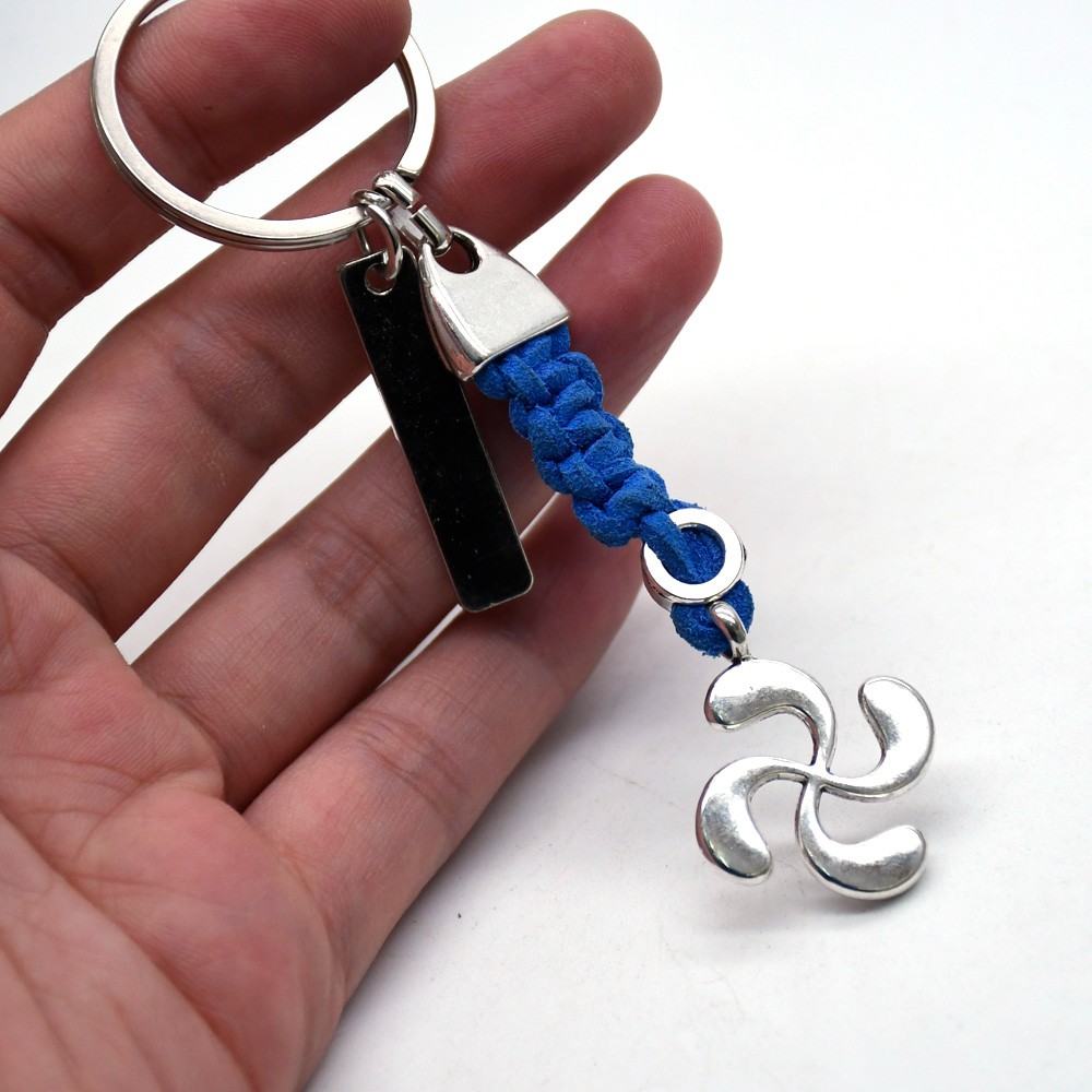 (旋风)手工编制鱼形贝壳十字架绒绳锁品匙扣挂件海边旅游纪念礼品赠品